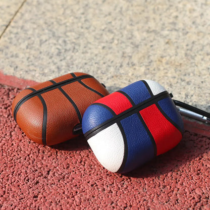 Leather Basketball Case  For Air Pods